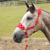 Supreme Products Dotty Fleece Head Collar & Lead Rope - Rosette RED